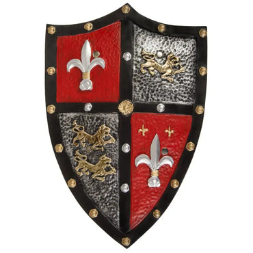 Stor riddarsköld med lejon