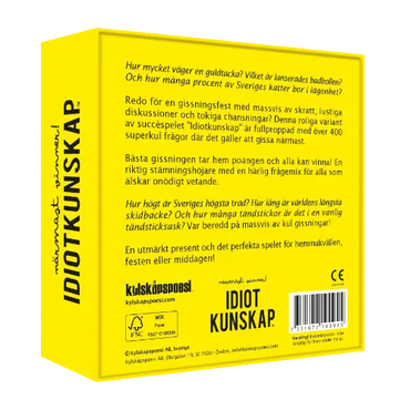 Sällskapsspel Idiotkunskap - Närmast vinner!