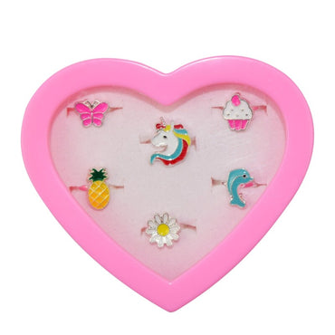 6-pack Barn Silvringar i Låda