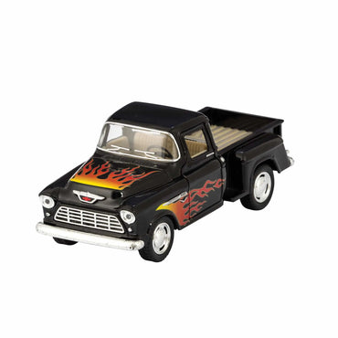 Leksaksbil Die Cast Chevy Stepside with Flames 1:32 12 cm