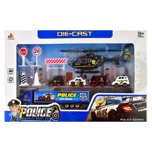Leksaksfordon-Polis-Utryckningsfordon-Die-Cast-11-delar-scaled