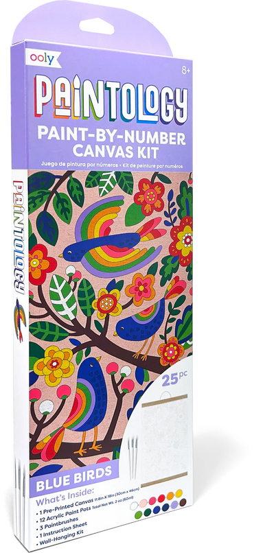 Paintology Paint By Number Canvas Kit - Blue Birds