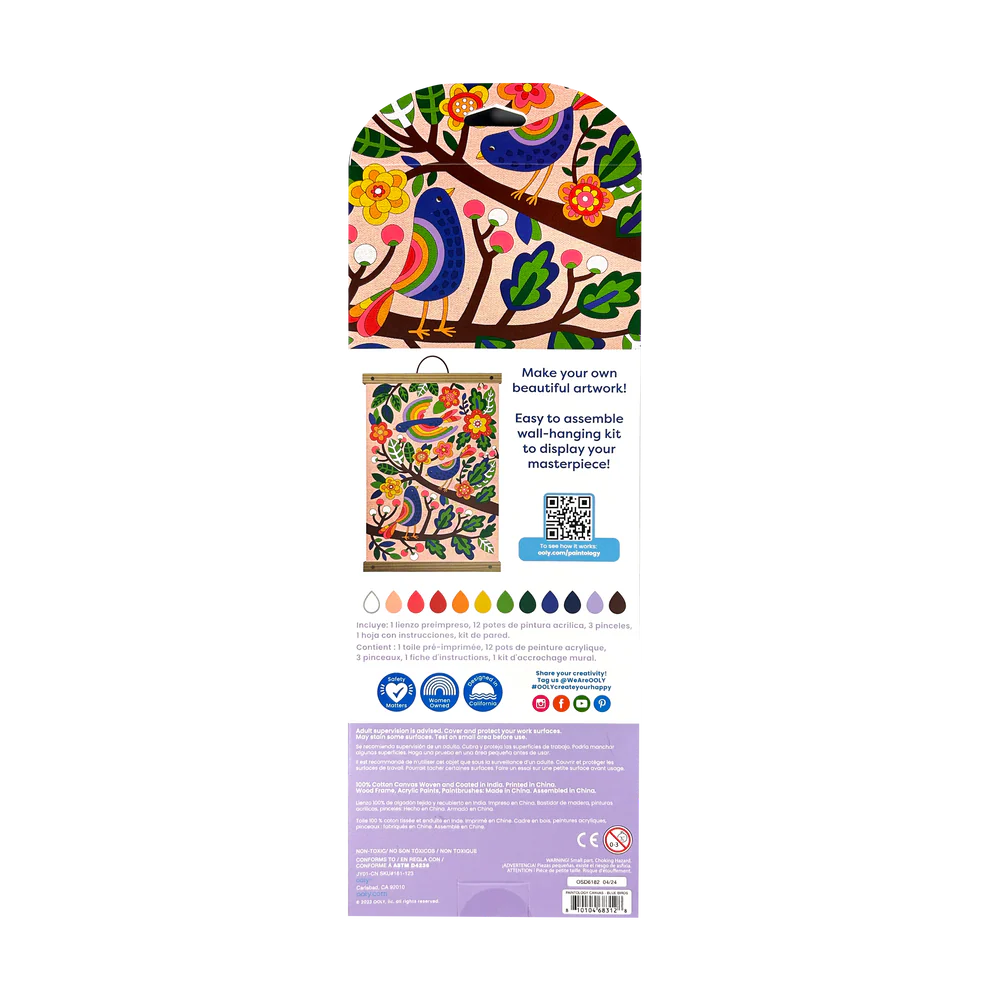 Paintology Paint By Number Canvas Kit - Blue Birds