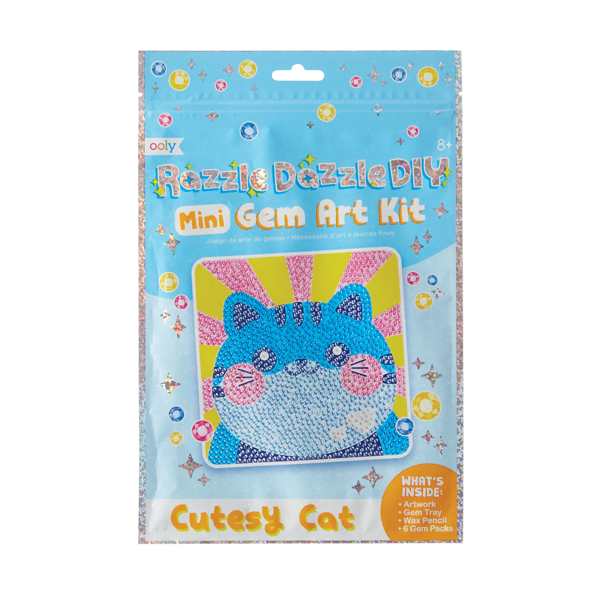 Ooly Razzle Dazzle D.I.Y. Mini Gem Art Kit - Cutesy Cat