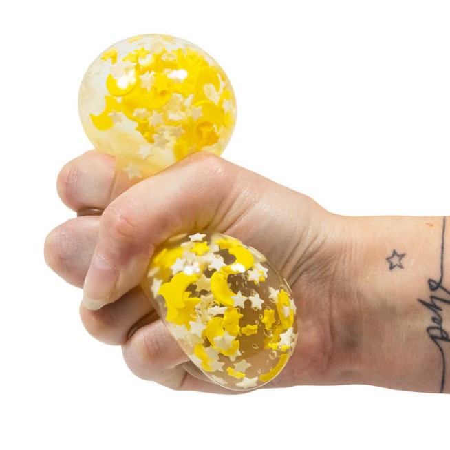 Scrunchems Moons and Stars Glow in the Dark Squish Ball/Stressboll