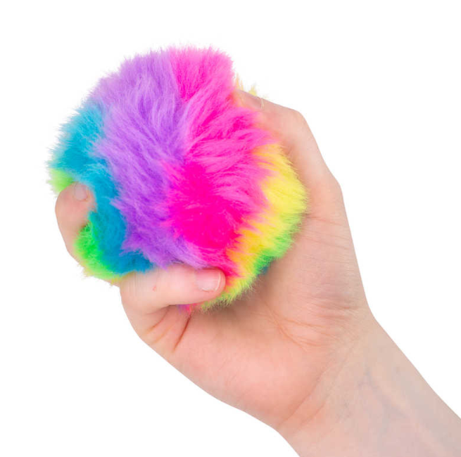 Scrunchems Furry Squish Ball Keychain