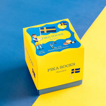 Svensk Husman Strumpor Fika Sox Box 3-pack