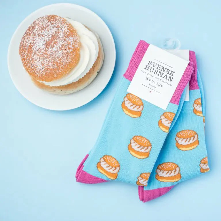 Svensk Husman Strumpor Fika Sox Box 3-pack