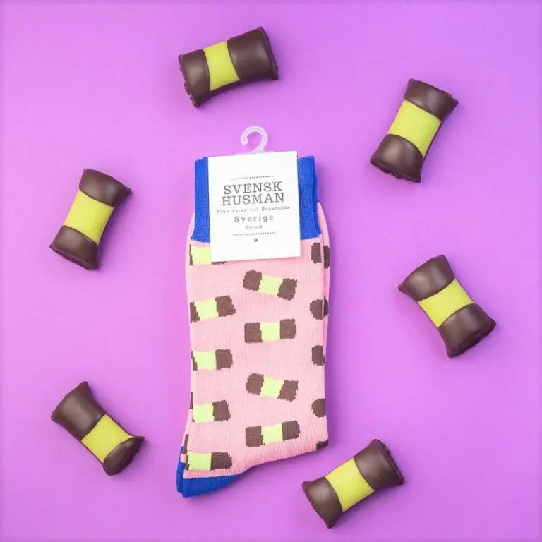 Svensk Husman Strumpor Fika Sox Box 3-pack
