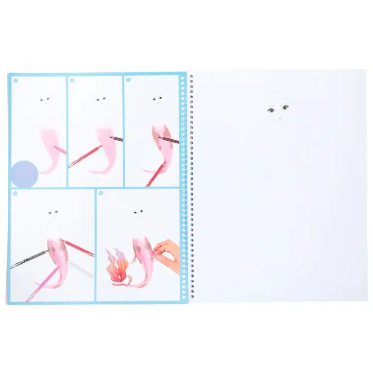 Spiralbunden målarbok