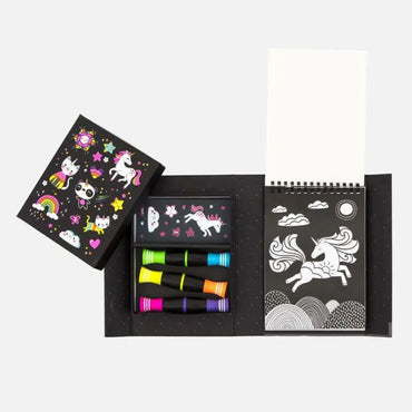Tiger Tribe Målarbokset Neon med Stickers & Pennor - Unicorn & Vänner