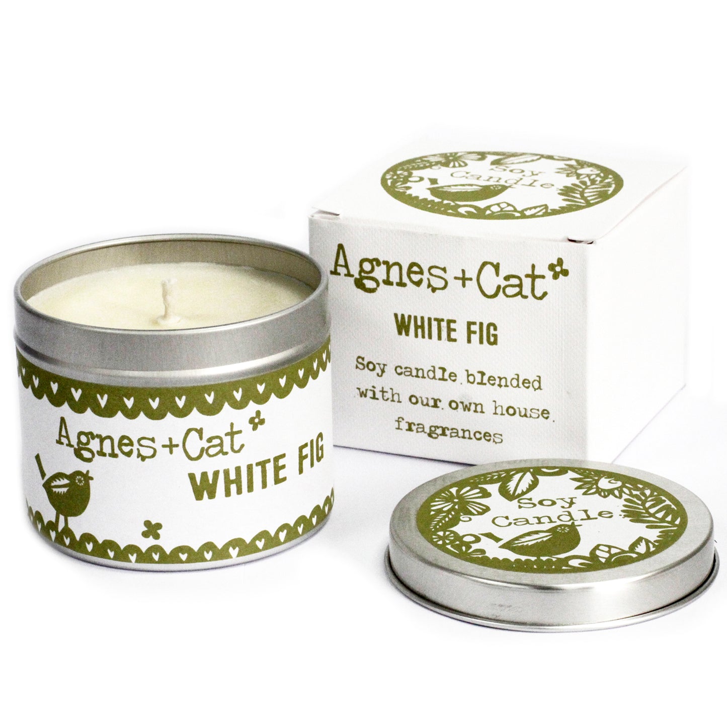 Agnes & Cat doftljus sojavax - White Fig 200gm