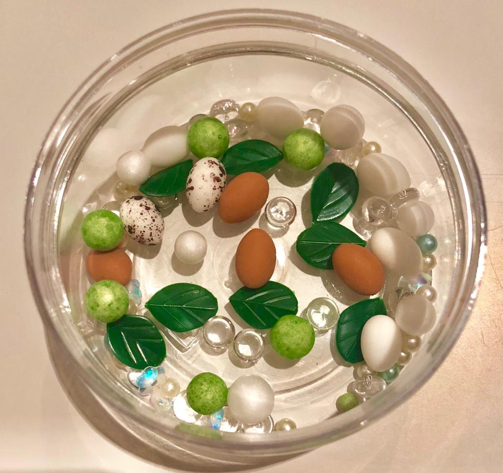 111416-1 111416 DIY Charms Bird Nest + Plastburk Med Skruvlock