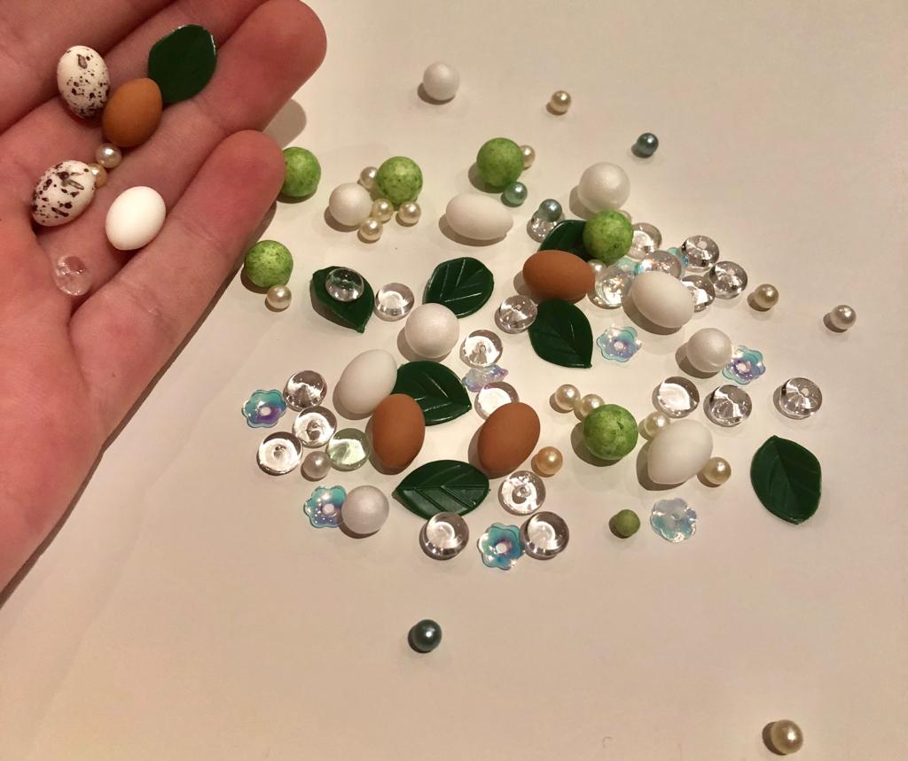 111416 DIY Charms Bird Nest + Plastburk Med Skruvlock