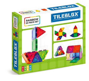 Tiles Rainbow 20 bitar - Byggklossar med Magneter