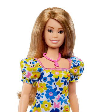Barbie Fashionista Doll Yellow Blue Floral