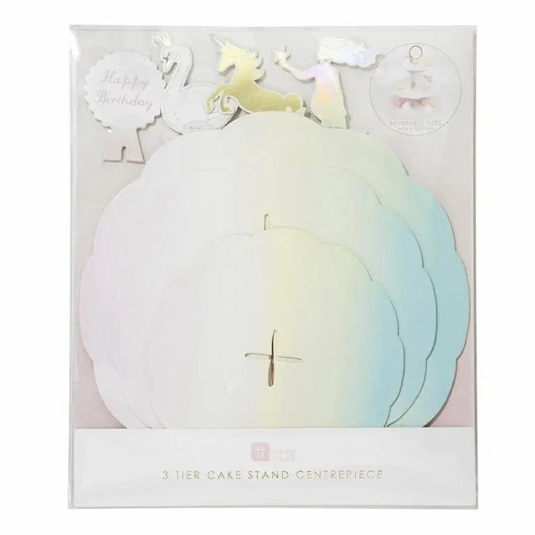 Kakfat 3 Våningar med 2 Mönster 4-pack Toppers We Heart Pastel