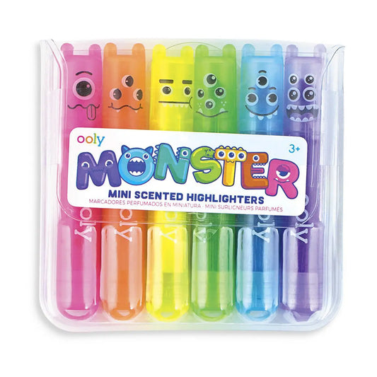 OOLY Scented Pens Fruit Scented Highlighters Mini Monster Neon Set of 6