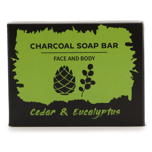 Ancient Wisdom Vegan Handgjord Charcoal Tvål - Eucalyptus & Cedarwood