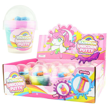 Putty Rainbow med Unicorn suddgummi - 10cm