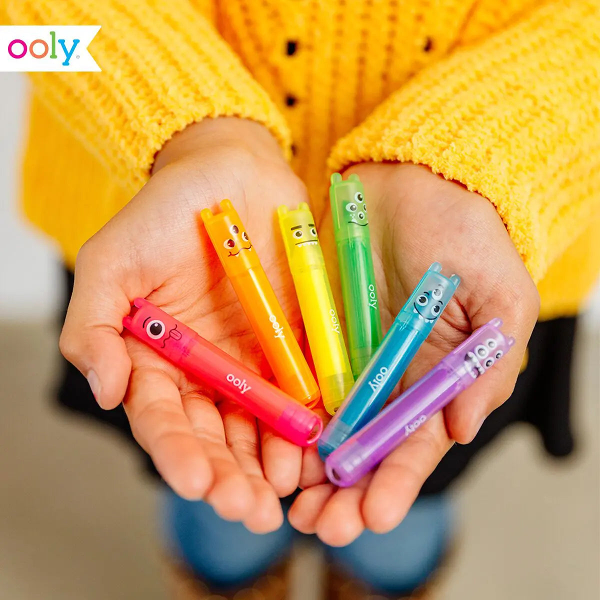 OOLY Luktpennor Fruktdoft Highlighters Mini Monster Neon Set om 6