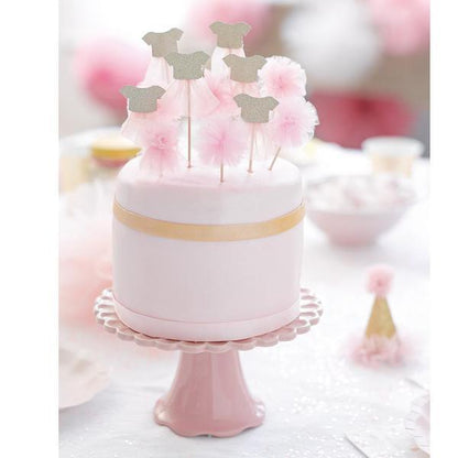 Talking Tables Canapéflaggor Rosa Pom Pom