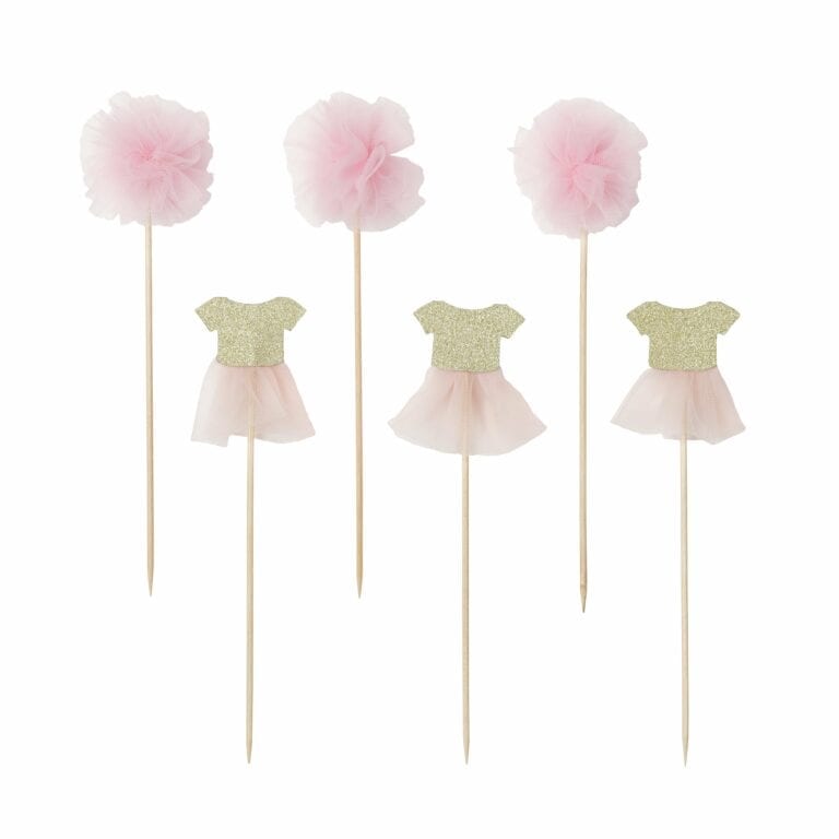 Talking Tables Canapéflaggor Rosa Pom Pom