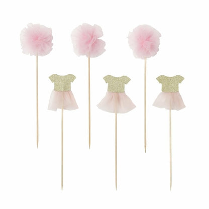 Talking Tables Canapéflaggor Rosa Pom Pom