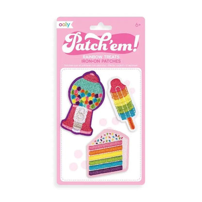 OOLY Stryka-på-märke Patch 'em Rainbow Treats - Set om 3