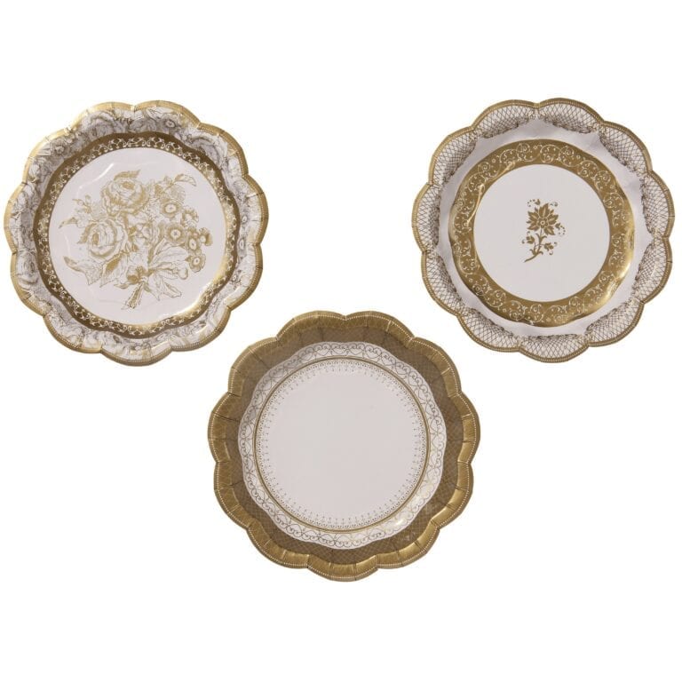 Pappersassietter Vintage Guld