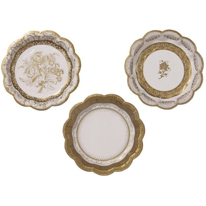 Pappersassietter Vintage Guld