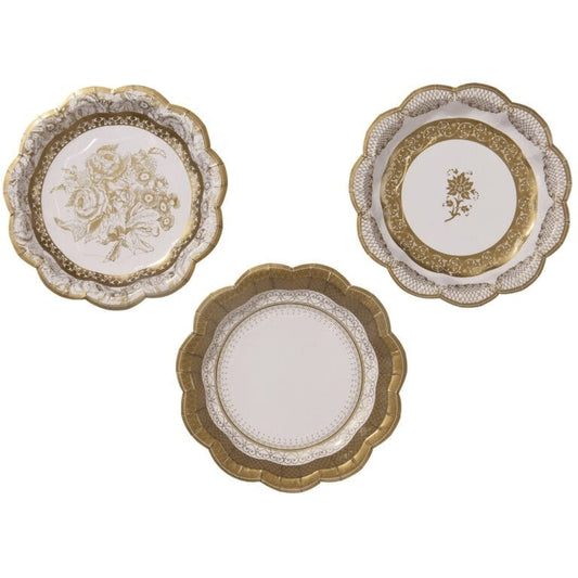 Pappersassietter Vintage Guld