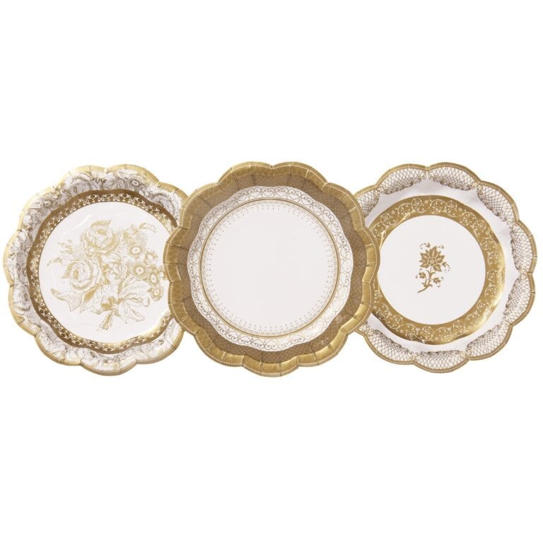 Pappersassietter Vintage Guld