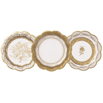 Pappersassietter Vintage Guld