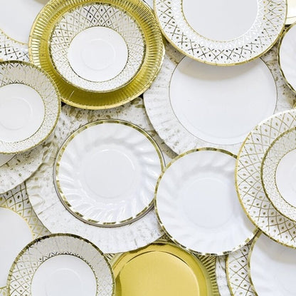 Pappersassietter Vintage Guld