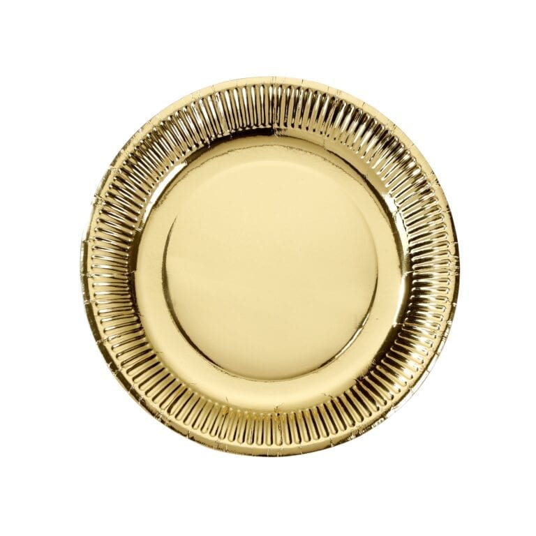 Papperstallrikar Guld Metallic
