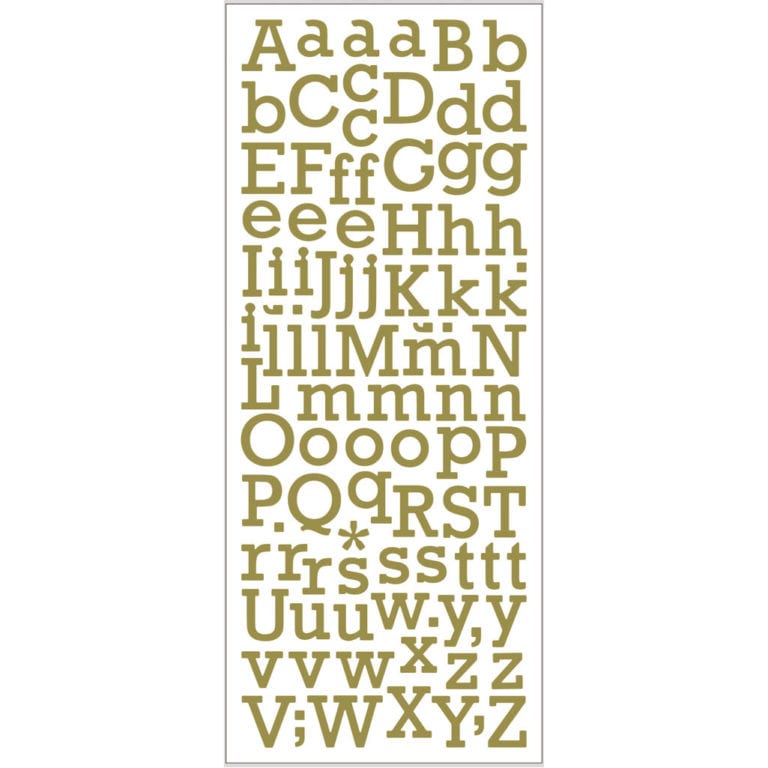 Stickers Bokstäver Guld
