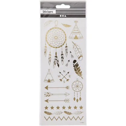 Stickers Indianer Guldfolie