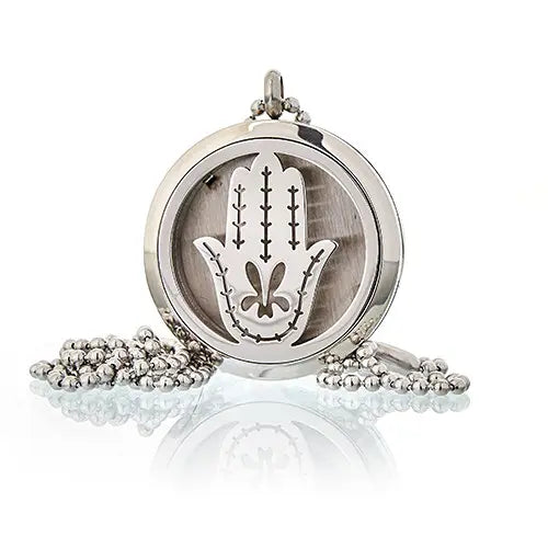 Ancient Wisdom Necklace Aromatherapy Hand of Fatima 30 mm