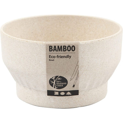 Skål Bambufiber med Plissémönster