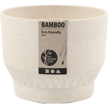 Skål Bambufiber med Plissémönster