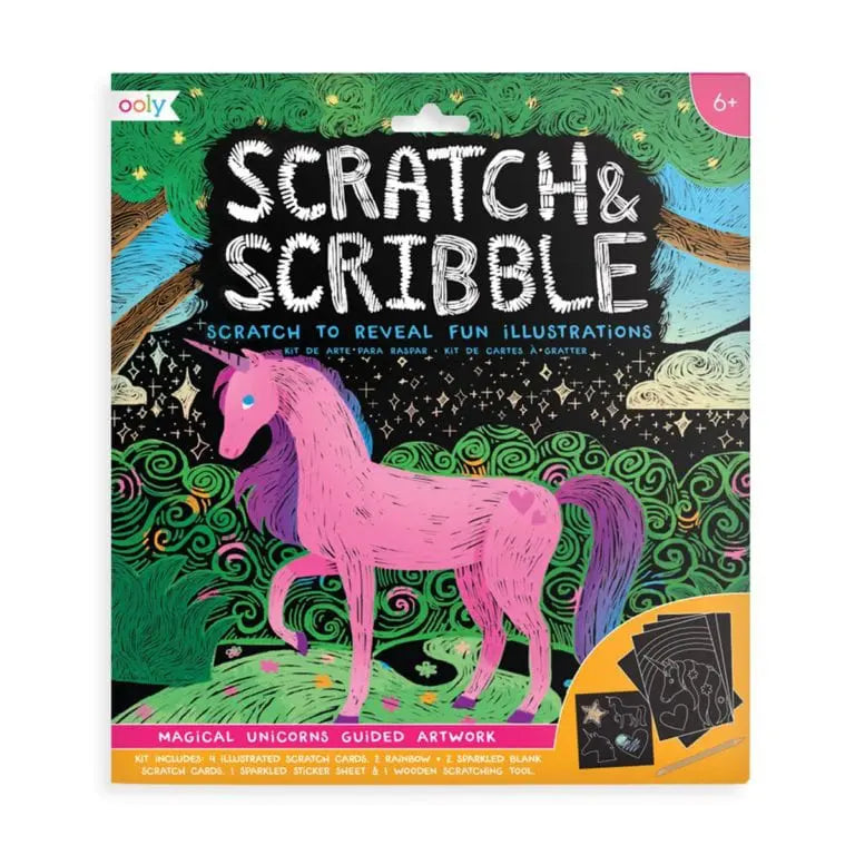 Skrapmotiv Unicorn Art Kit