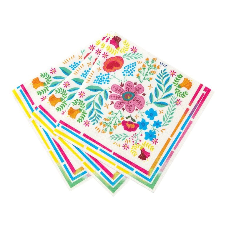 Servetter Boho Blommönster