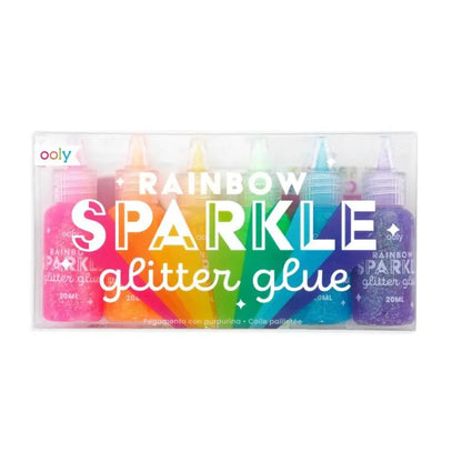 OOLY Glitter glue Rainbow Sparkle Glitter Glue 6x20 ml