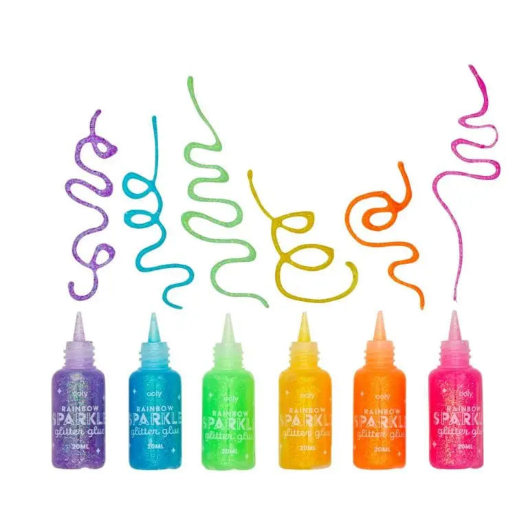 OOLY Glitter glue Rainbow Sparkle Glitter Glue 6x20 ml