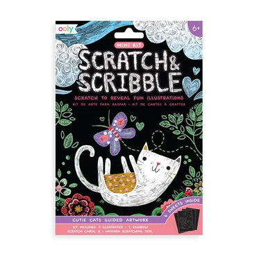 OOLY Skrapmotiv Katt Mini Art Kit