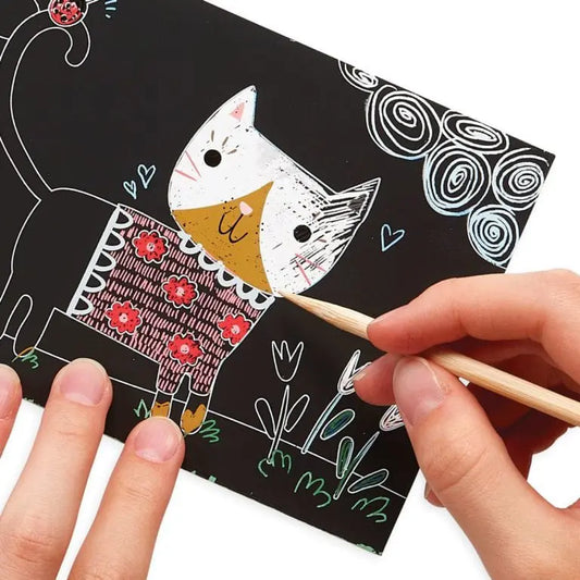 OOLY Skrapmotiv Katt Mini Art Kit