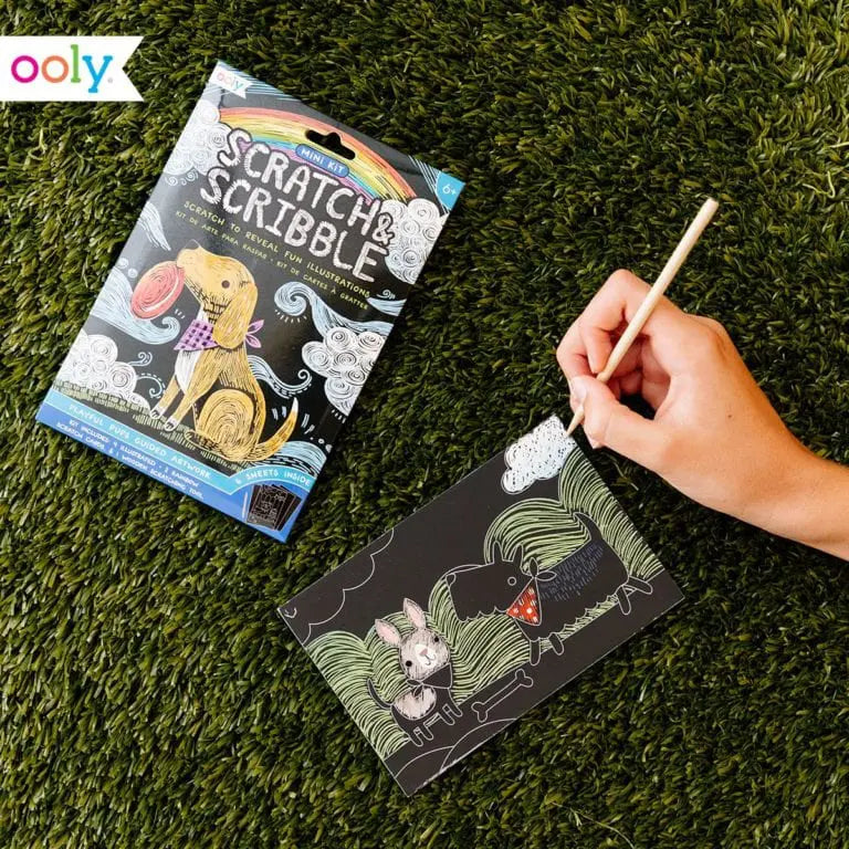 OOLY Skrapmotiv Hundvalp Mini Art Kit