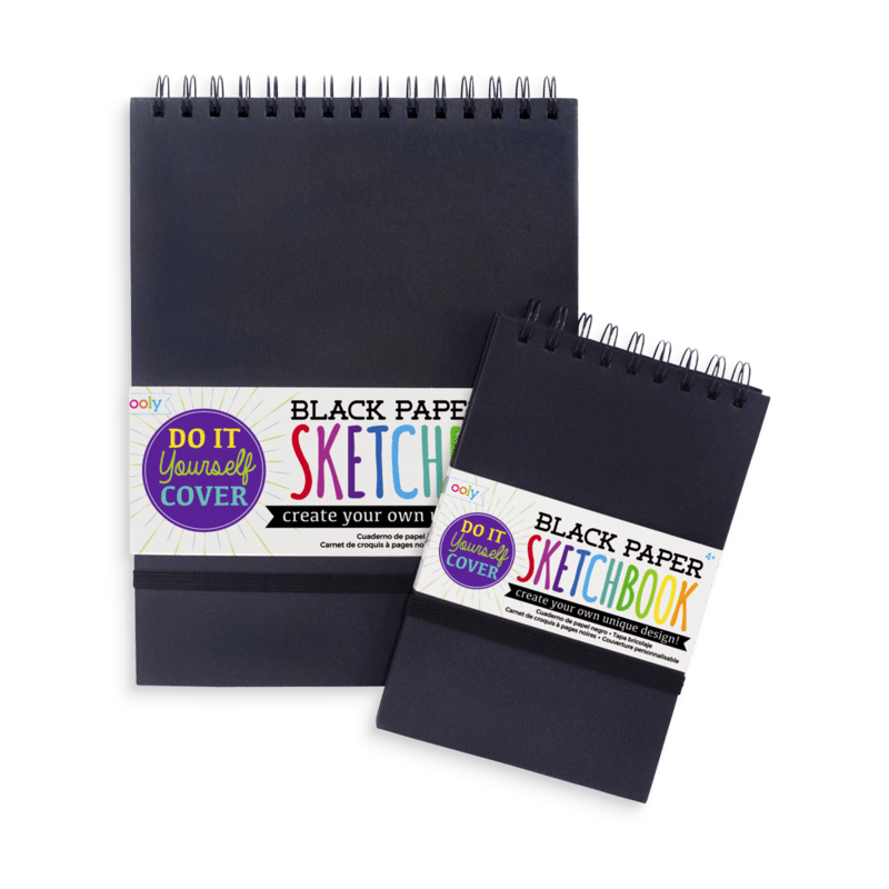 112623-1 OOLY Skissblock Svart Papper DIY Cover Sketchbook