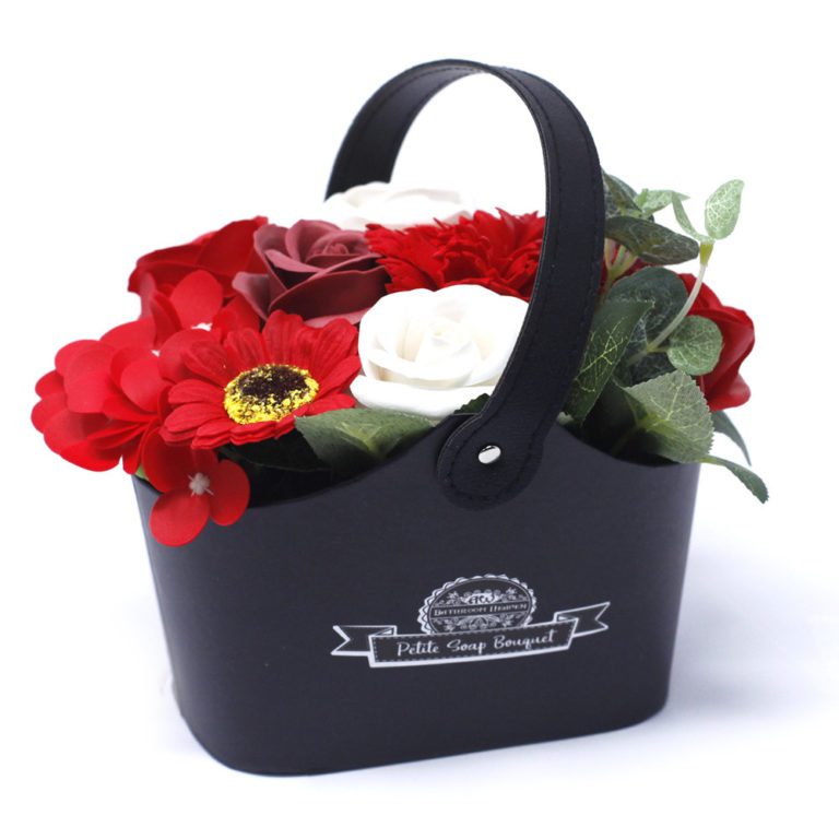 Tvålblommor Röd Bukett Presentkorg